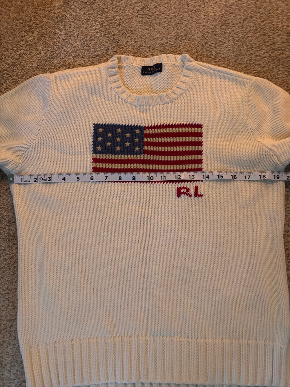 Polo Ralph Lauren Flag Cotton Crewneck Sweater - Picture 4 of 4